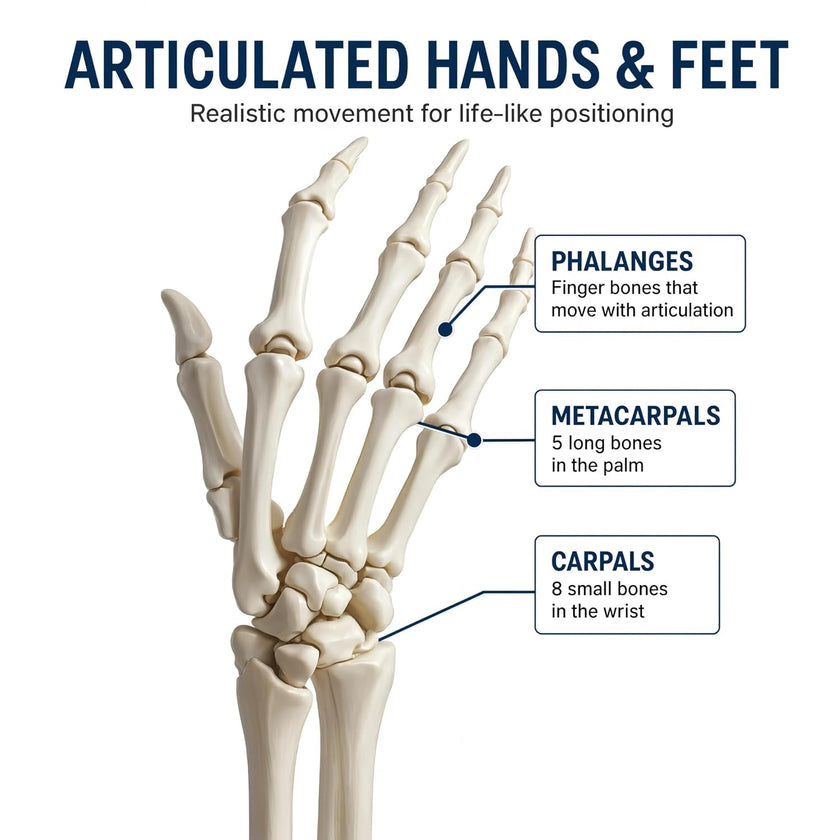 Life-Size Human Skeleton Model 180CM Tall